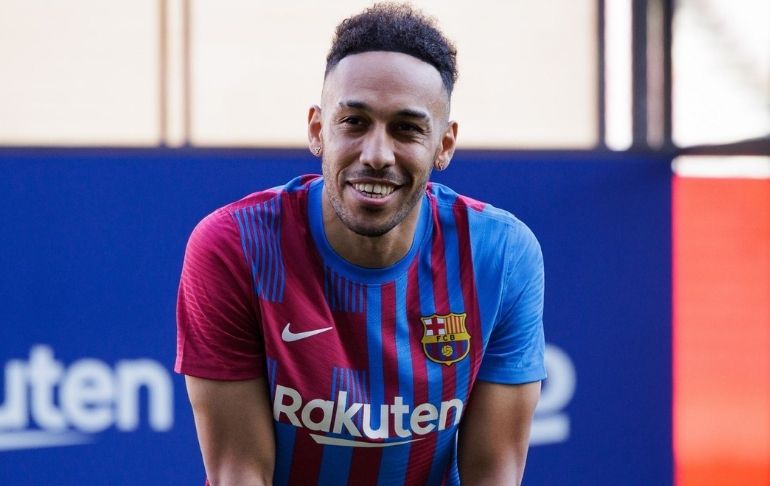 Aubameyang tras su llegada al Barcelona: "Espero jugar muchos años"