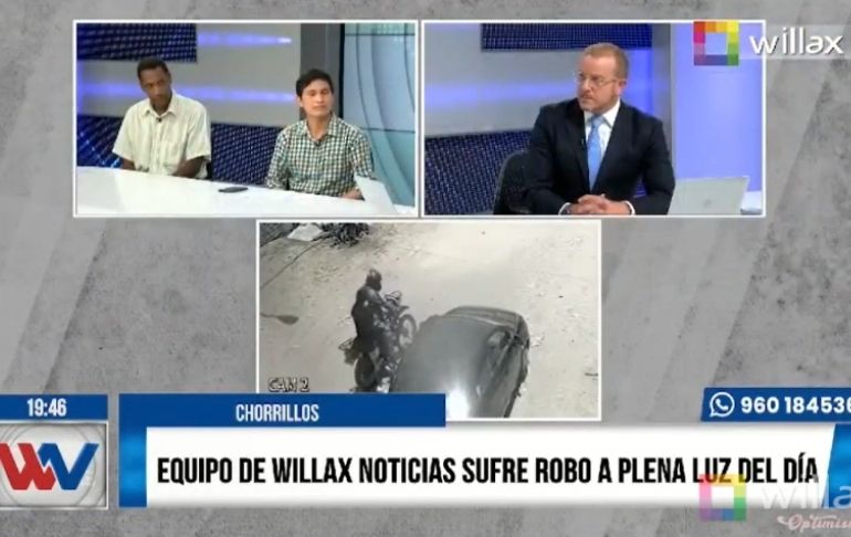 Equipo de Willax Noticias sufrió robo a plena luz del día en Chorrillos [VIDEO]