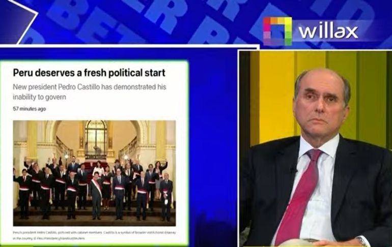 Portada: Francisco Tudela: "Lo que dice el Financial Times es la sepultura de la inversión extranjera en el Perú"