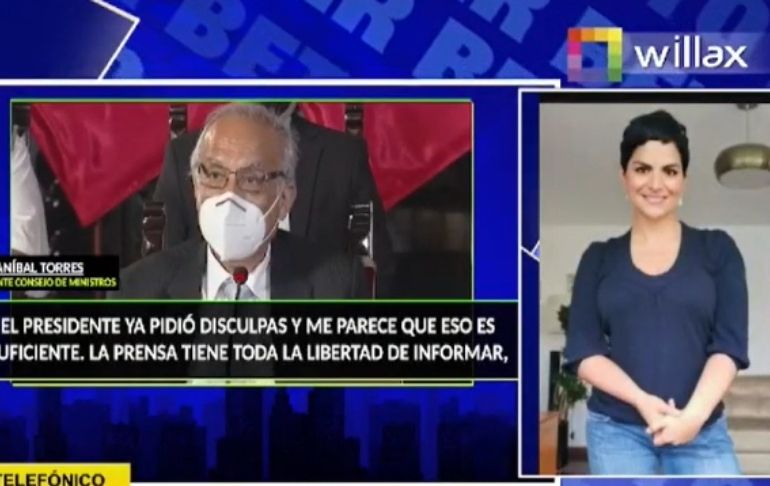 Portada: Exsecretaria de Comunicación Social de la PCM: Aníbal Torres no quiere darle publicidad al grupo El Comercio porque ataca al Gobierno