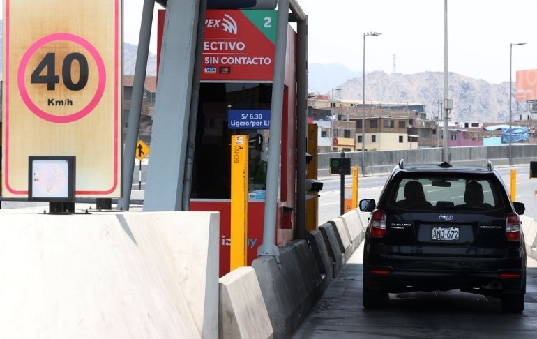 Portada: Desde este domingo subió a S/ 6.30 el peaje en la vía de Evitamiento y Línea Amarilla