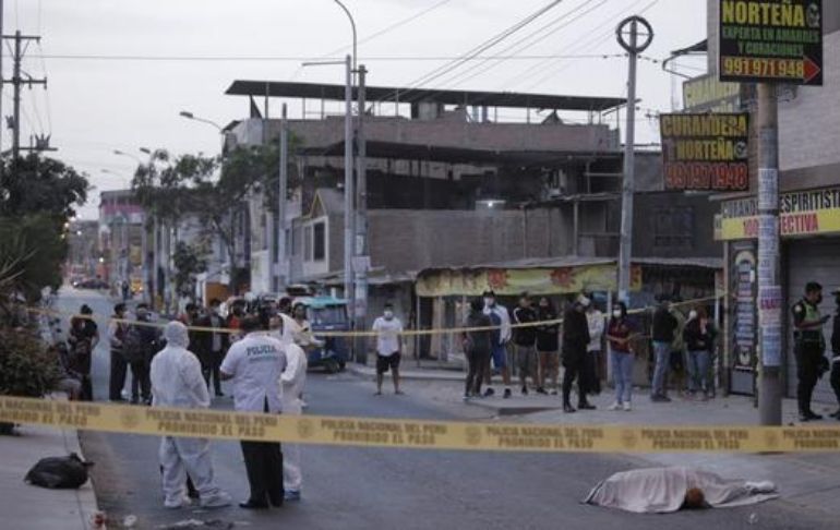 Portada: Villa El Salvador: una balacera dejó un muerto y un herido en la Av. Micaela Bastidas