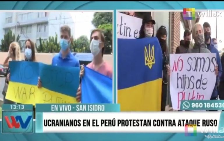 Portada: Ucranianos en el Perú protestan contra ataque ruso