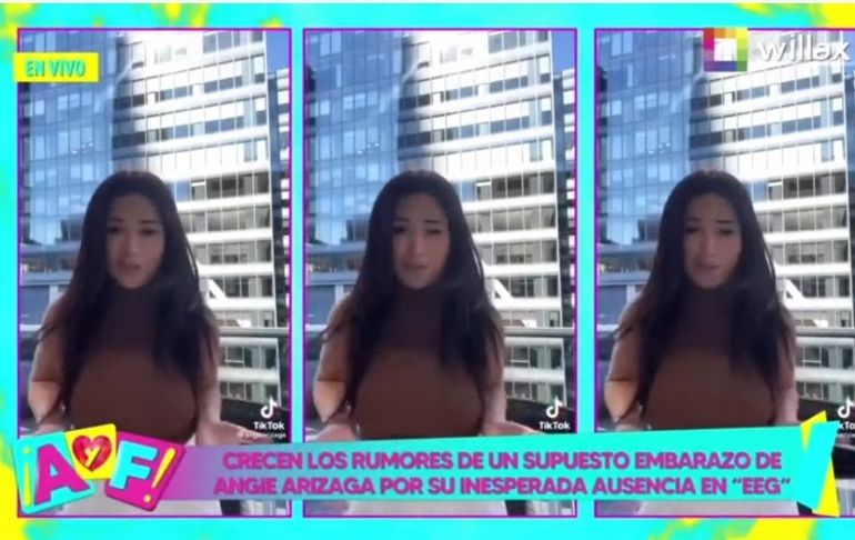 Crecen los rumores de un supuesto embarazo de Angie Arizaga