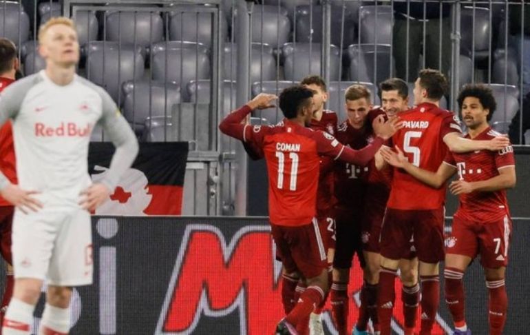 Champions League: Bayern Múnich goleó 7-1 al Salzburgo y pasó a cuartos de final