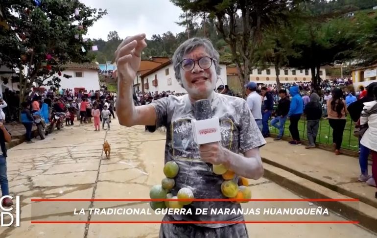 Tinkuy: conoce la tradicional Guerra de naranjas en Huánuco | VIDEO