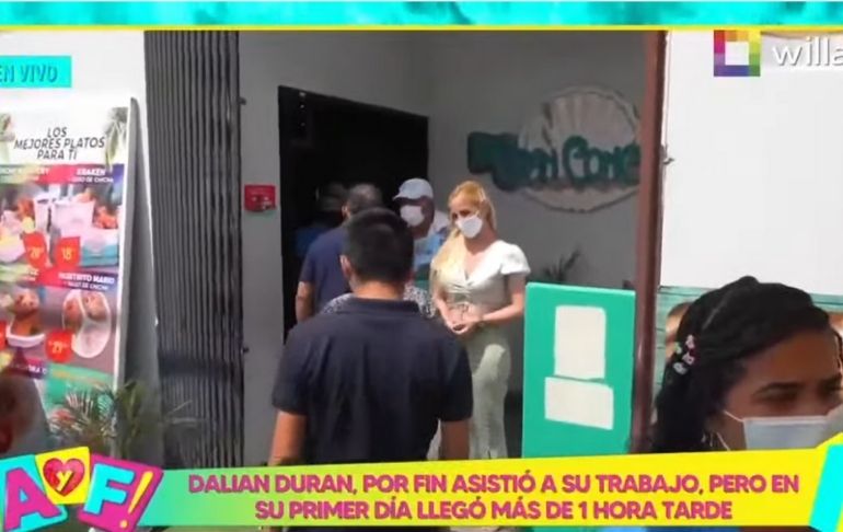 Dalia Durán asistió a su trabajo, pero en su primer día llegó más de 1 hora tarde