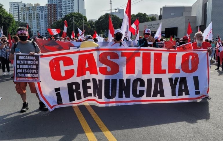 Gran marcha por la vacancia de Pedro Castillo se trasmitirá hoy a través de Willax TV