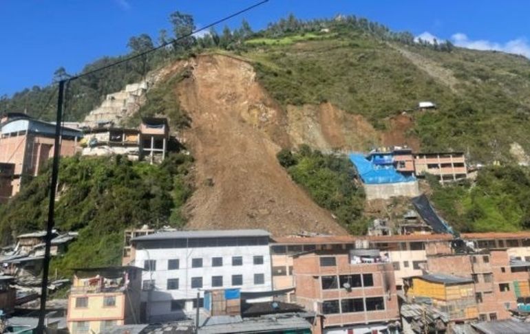 La Libertad: deslizamiento de tierra deja al menos 60 viviendas sepultadas en Pataz