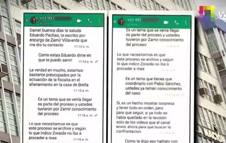 Portada: Supuestos chats entre Ministerio Público y Ejecutivo probarían injerencia en caso Sarratea