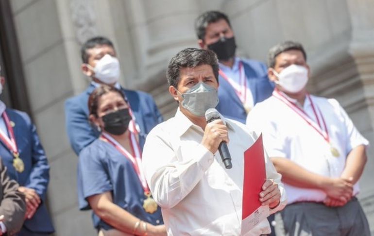 Pedro Castillo: "Para voltear la página de la confrontación vamos a convocar inmediatamente al Acuerdo Nacional"