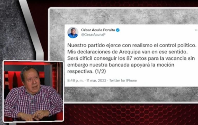 Rafael Hidalgo sobre César Acuña: "No puede explicarse, es como cantinflas"