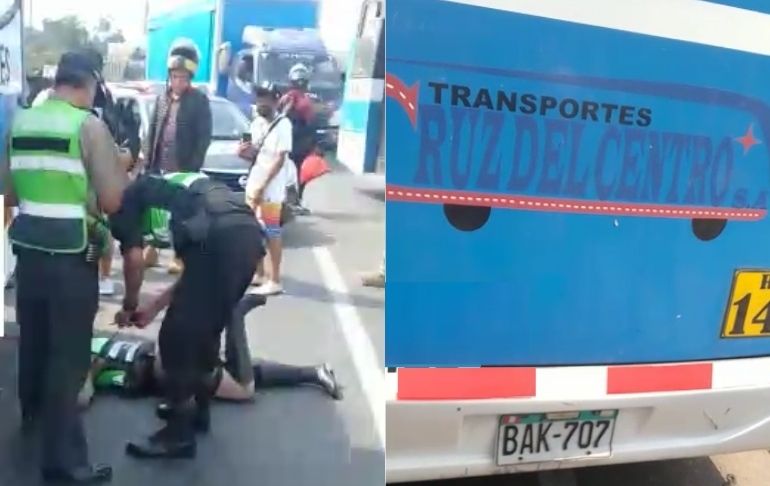 Santa Anita: chofer de bus atropelló a una policía en Vía Evitamiento