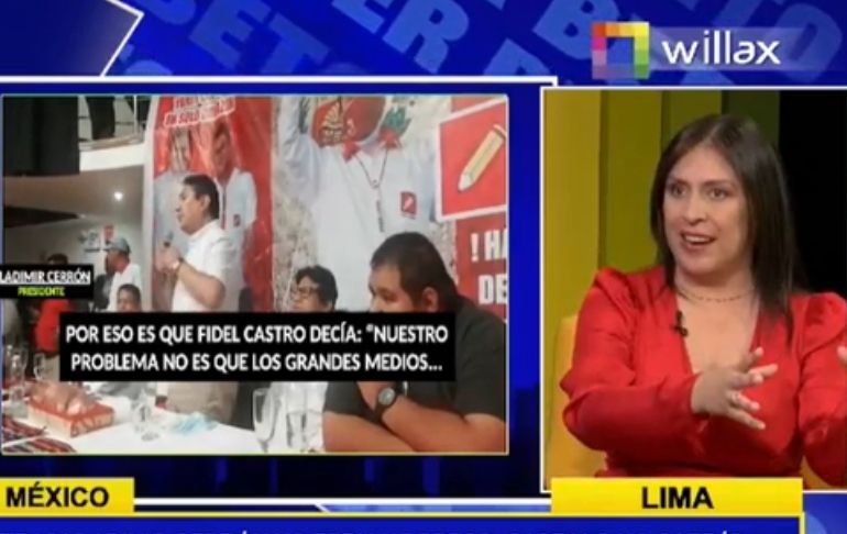 Yeni Vilcatoma: "Mientras Vladimir Cerrón no termine preso, Pedro Castillo no caerá"