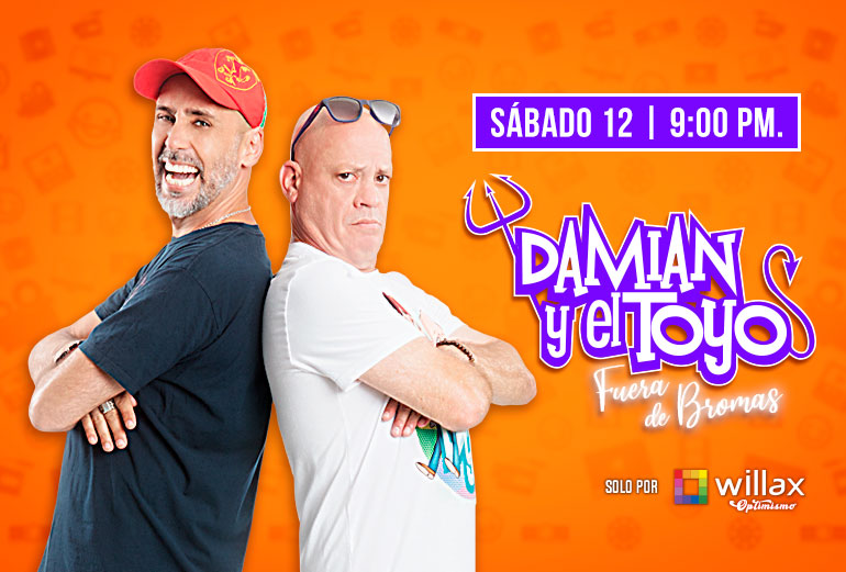 Damian y el Toyo llegan a la pantalla de Willax Televisión el 12 de marzo