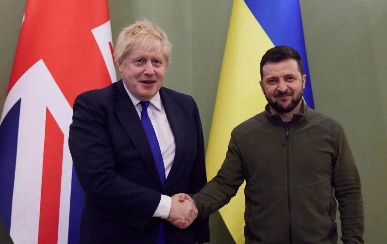 Boris Johnson llega de sorpresa a Ucrania y se reúne con Zelenski en Kiev