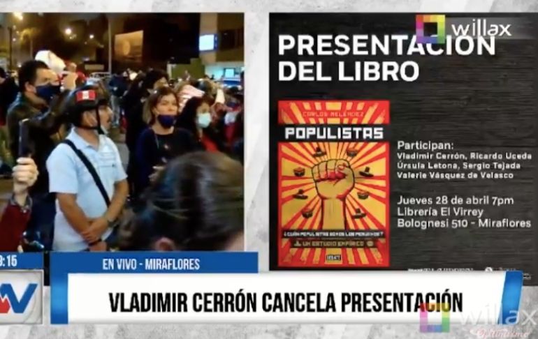 Portada: Ante rechazo ciudadano, Vladimir Cerrón cancela su participación en presentación de libro en Miraflores