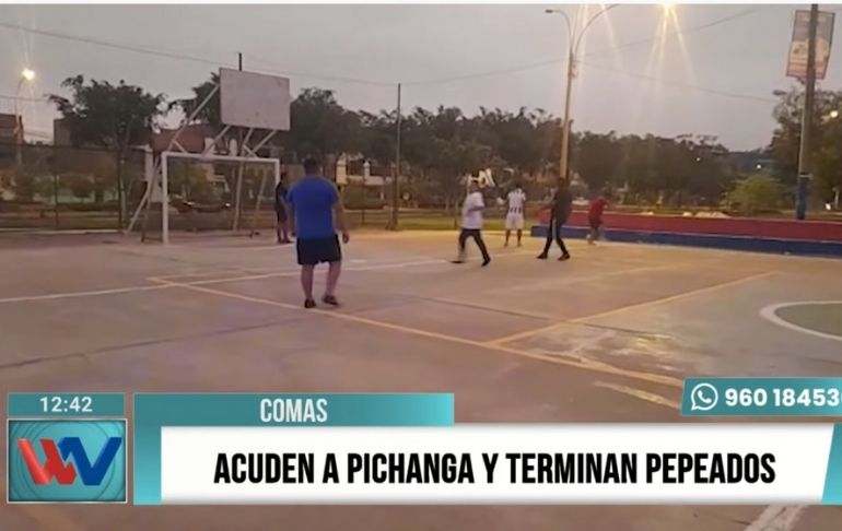 Comas: dos hombres van a jugar pichanga y terminan pepeados