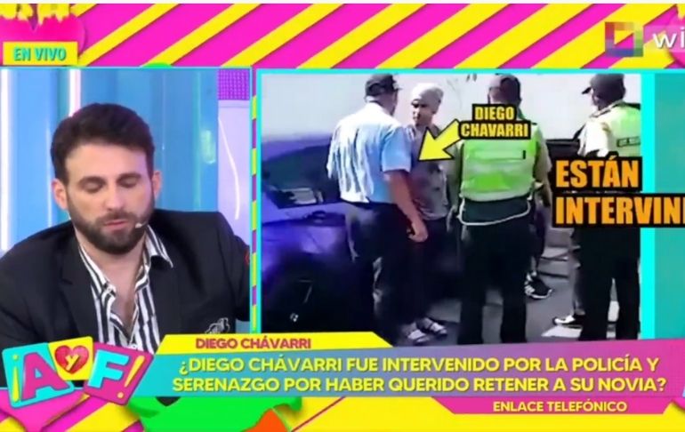 Diego Chávarri se pronuncia tras ser acusado de secuestrar a su pareja