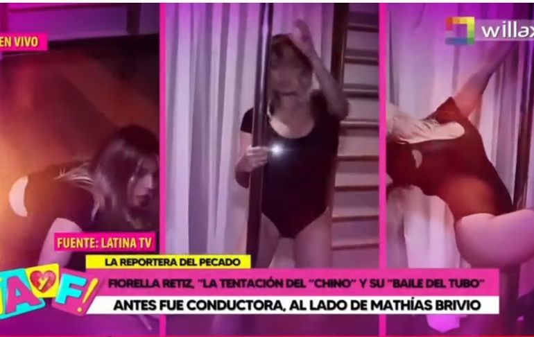 Fiorella Retiz realizó el baile del tubo y Mathías Brivio quedó en shock