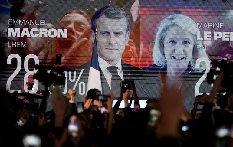 Francia: Macron gana la primera vuelta con más de 4 puntos de ventaja sobre Le Pen