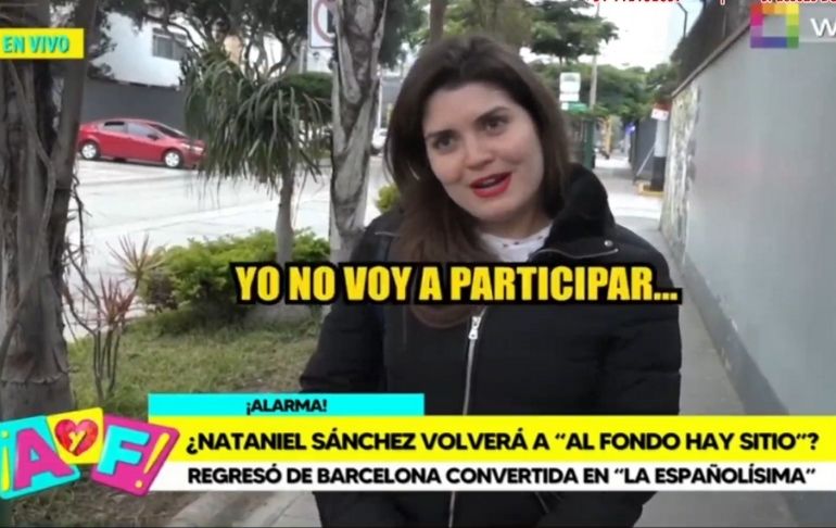 Nataniel Sánchez niega que vaya a ser parte de la nueva temporada de Al Fondo Hay Sitio