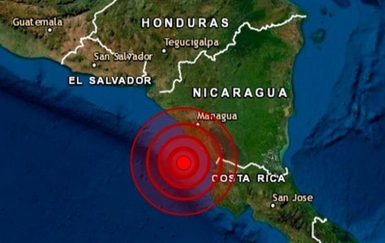 Nicaragua: sismo de magnitud 6,8 remeció a la población esta mañana