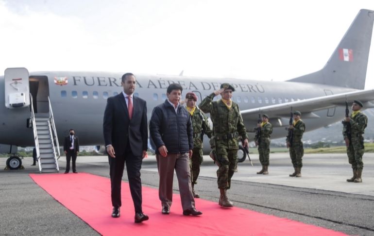 Pedro Castillo llega a Ecuador para participar en encuentro presidencial y Gabinete Binacional
