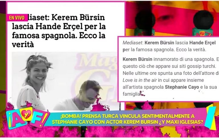 Portada: Stephanie Cayo tendría romance con actor turco Kerem Bürsin, según prensa internacional
