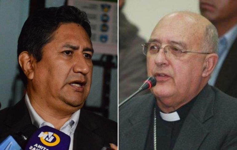 Portada: Vladimir Cerrón arremete contra Pedro Barreto: "Una vez más el clero está a favor de la conspiración"