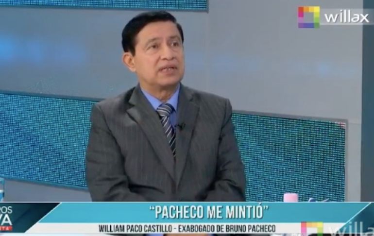 Portada: William Paco Castillo: Todo me hace suponer que Bruno Pacheco está en Lima