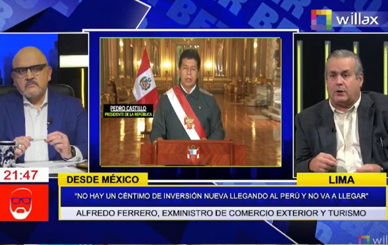 Alfredo Ferrero: El problema del Perú es el presidente Pedro Castillo