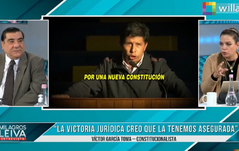 Víctor García Toma: Buscan nueva Constitución para tomar el poder
