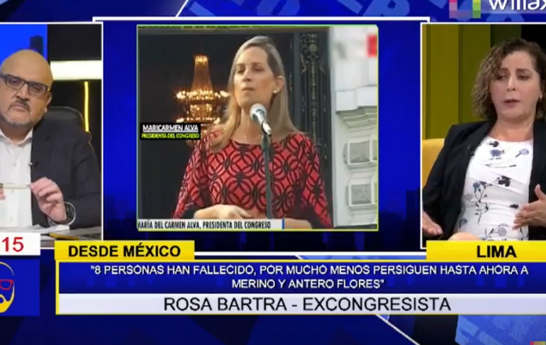 Rosa Bartra: Hay ocho víctimas y el Congreso no llama al ministro del Interior