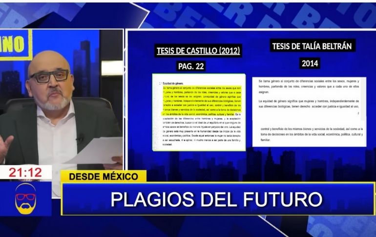 Beto A Saber revela que tesis de Pedro Castillo del 2012 tiene textos del 2013 y 2014