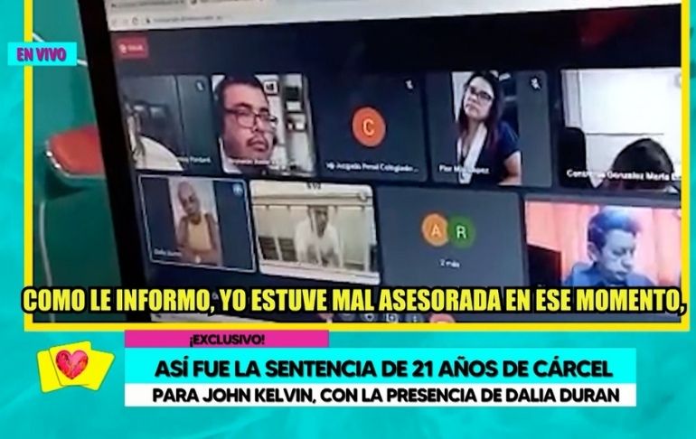 Dalia Durán negó abuso sexual por parte de John Kelvin: "Estuve mal asesorada"