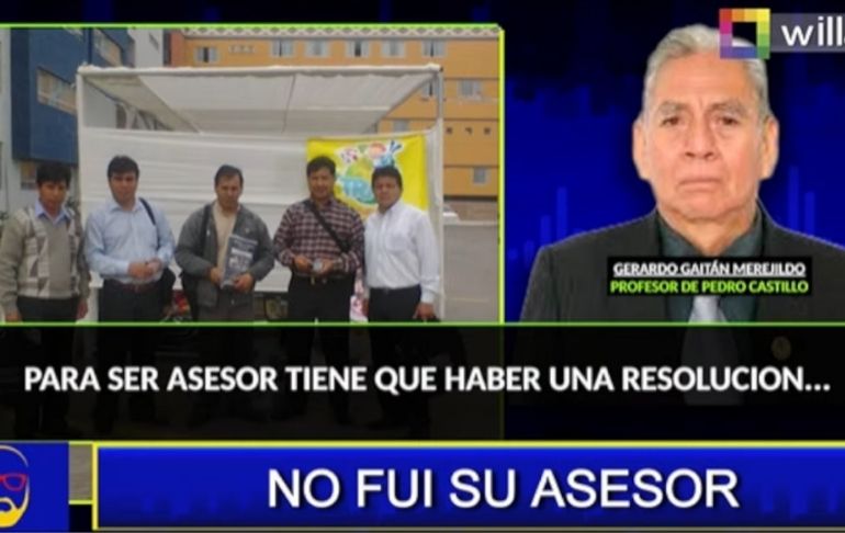 Portada: Gerardo Gaitán Merejildo: No he sido asesor de tesis de Pedro Castillo