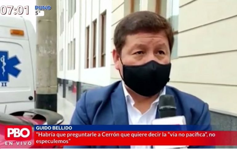 Guido Bellido sobre vía no pacífica para cambio de Constitución: "Es una metáfora"