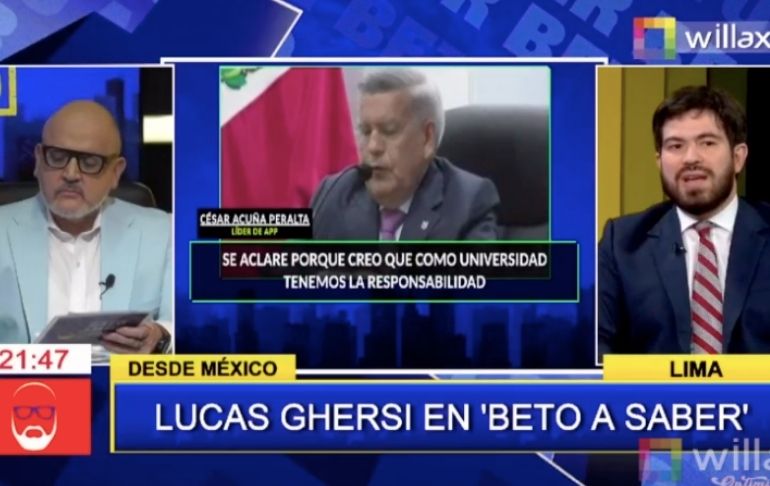 Lucas Ghersi: "El TC ha dicho en varias sentencias que las tesis sí se pueden publicar"