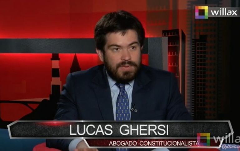 Lucas Ghersi: "El Gobierno no va a rechazar su pretensión de establecer autoritarismo en el Perú"