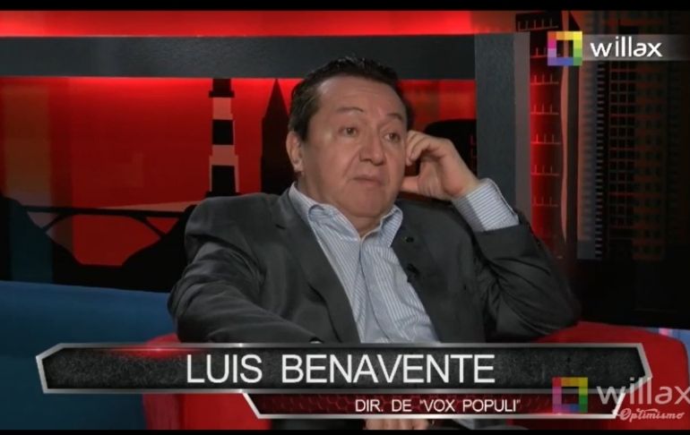 Luis Benavente sobre tesis de Pedro Castillo: "Tiene que haber una investigación obligadamente"