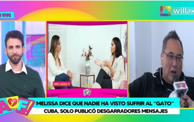 Jorge Cuba le responde a Melissa Paredes: "Rodrigo Cuba ha llorado en mi pecho"