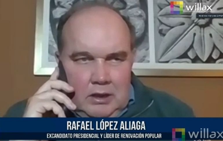 Portada: Rafael López Aliaga: "A Zamir Villaverde le voy a creer cuando vea o escuche algo"