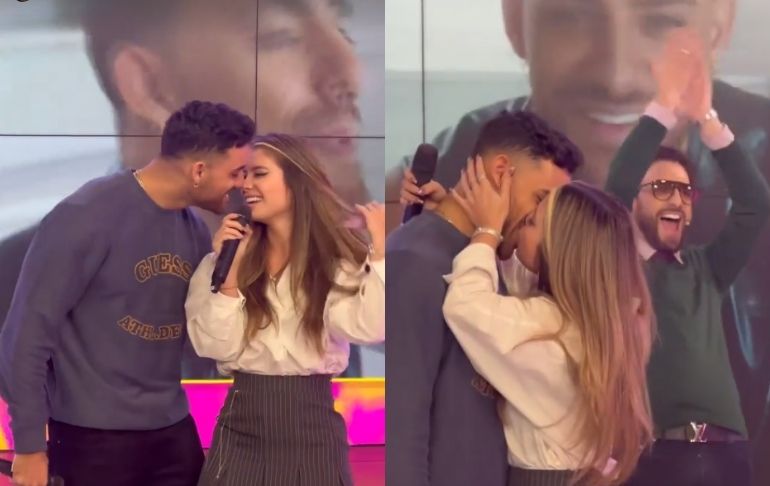 Rodrigo González celebra el romántico beso de Austin Palao y Flavia Laos | VIDEO