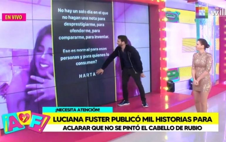 Rodrigo González a Luciana Fuster: "Nosotros también estamos hartos de ti"
