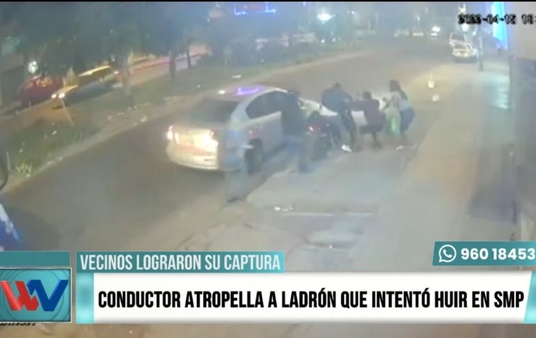 Portada: San Martín de Porres: taxista atropella a delincuente que intentó huir