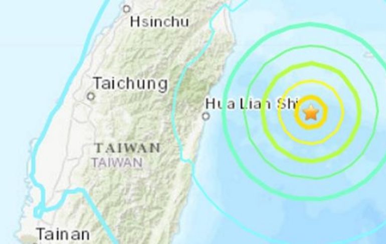 Terremoto de magnitud 6,1 sacude el este de Taiwán