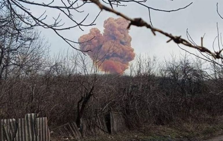 Ucrania: bombardeo ruso impactó en tanque de ácido nítrico [VIDEO]