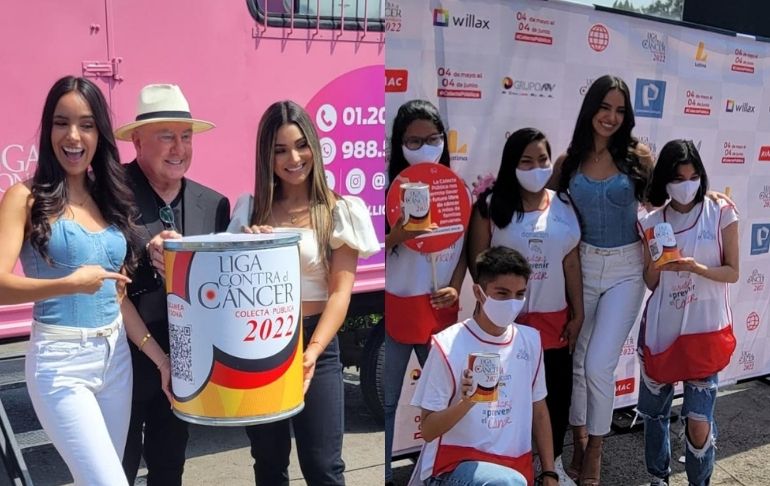 Valeria Flórez y Andrea Arana fueron parte del lanzamiento de la colecta Liga contra el Cáncer