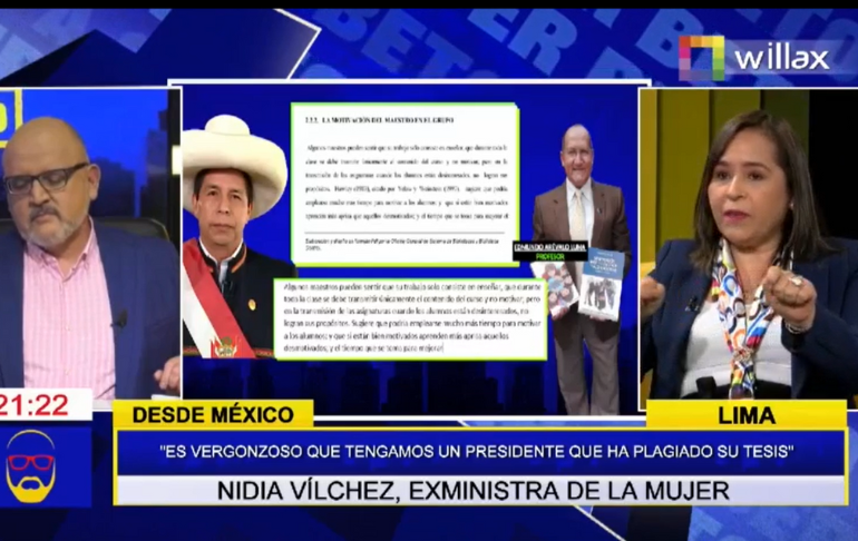 Nidia Vílchez: Es vergonzoso que tengamos que mostrar a un presidente que haya plagiado su tesis